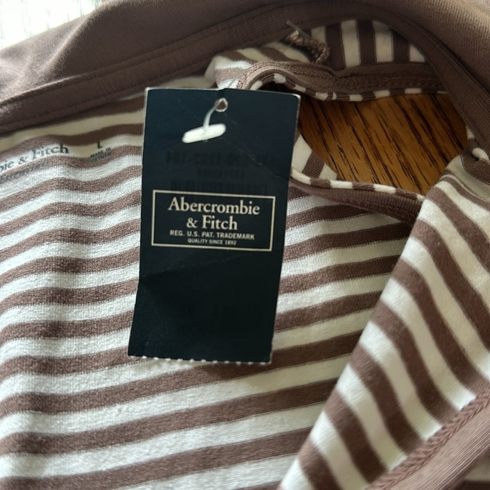 Abercrombie & Fitch Tan and White Striped RibTank Top - Picture 5 of 5